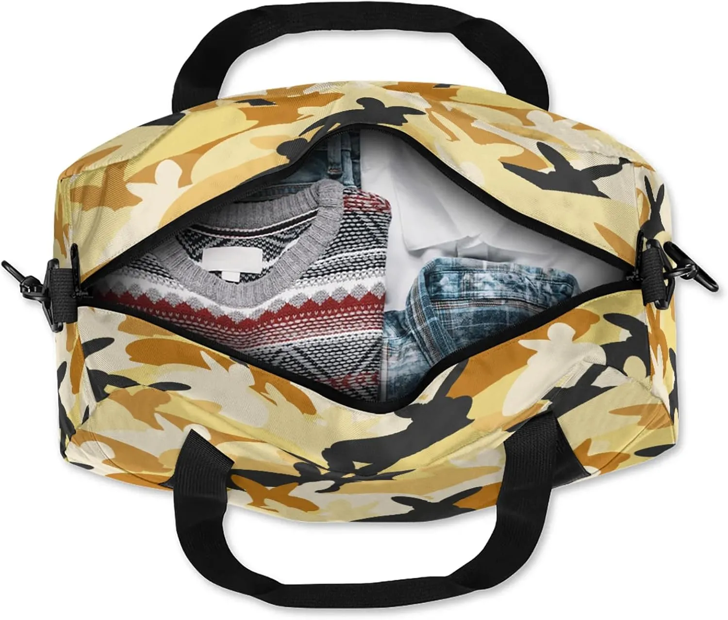 Rabbit Pattern Kids Duffel Bag Lightweight Waterproof Sports Gym Bag with Front Zipper Pocket Foldable Weekender Overnight Bag for School Practice Gymnastic Ballet