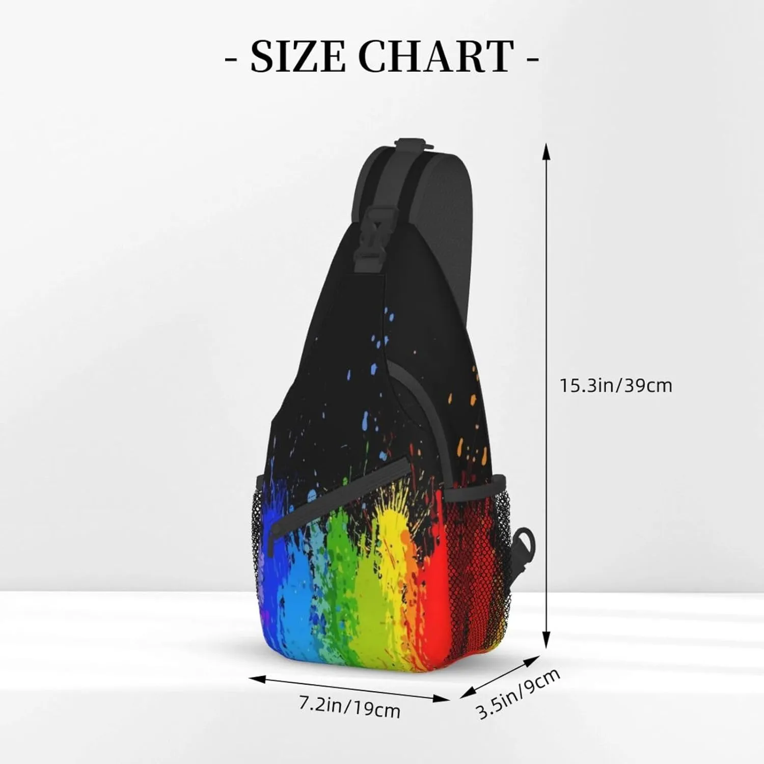 Rainbow LGBT Pride Sling Bag LGBT Crossbody Sling Backpack Multipurpose LGBT Chest Bag for Women Cycling