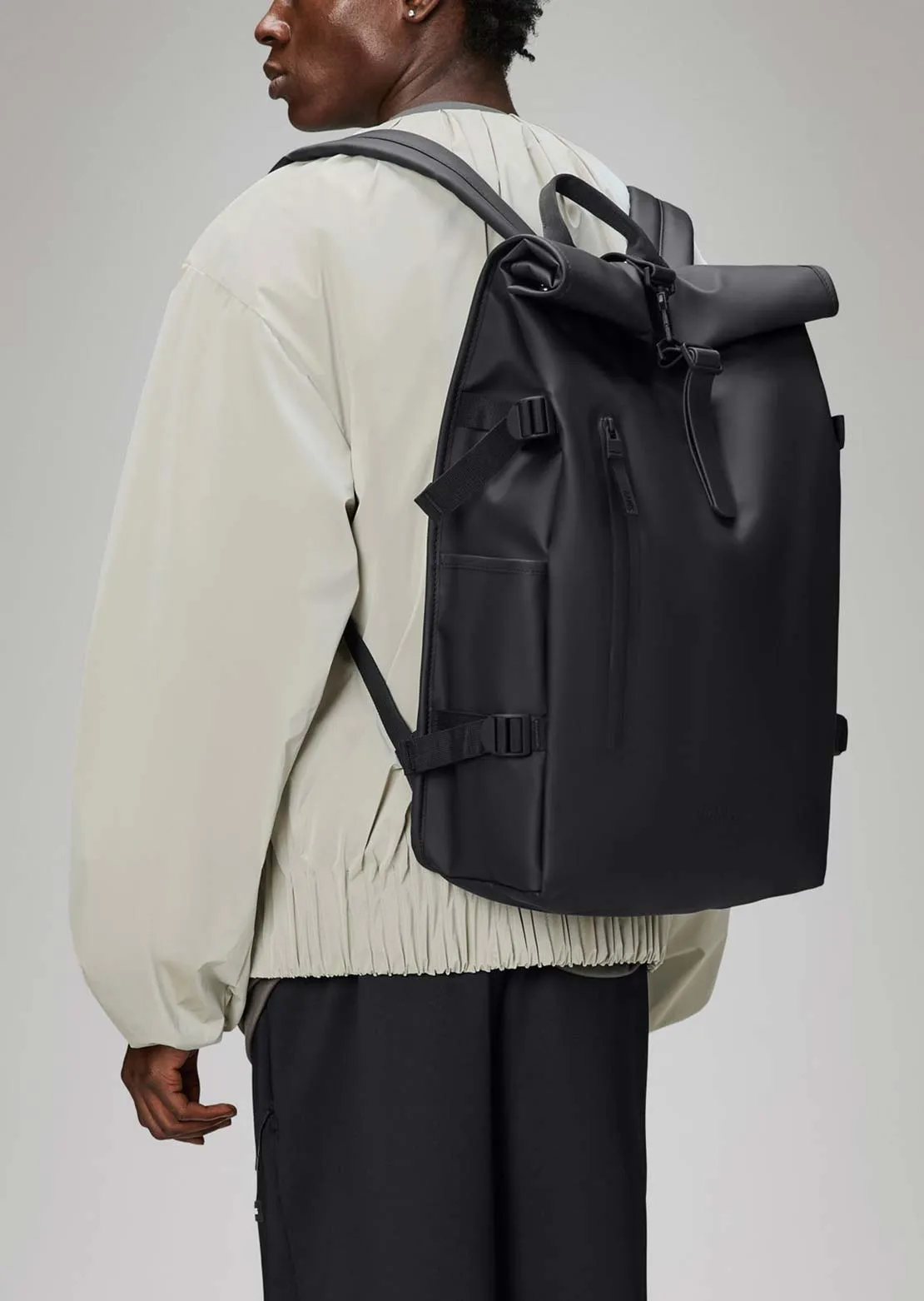 RAINS Unisex Large W3 Rolltop Rucksack
