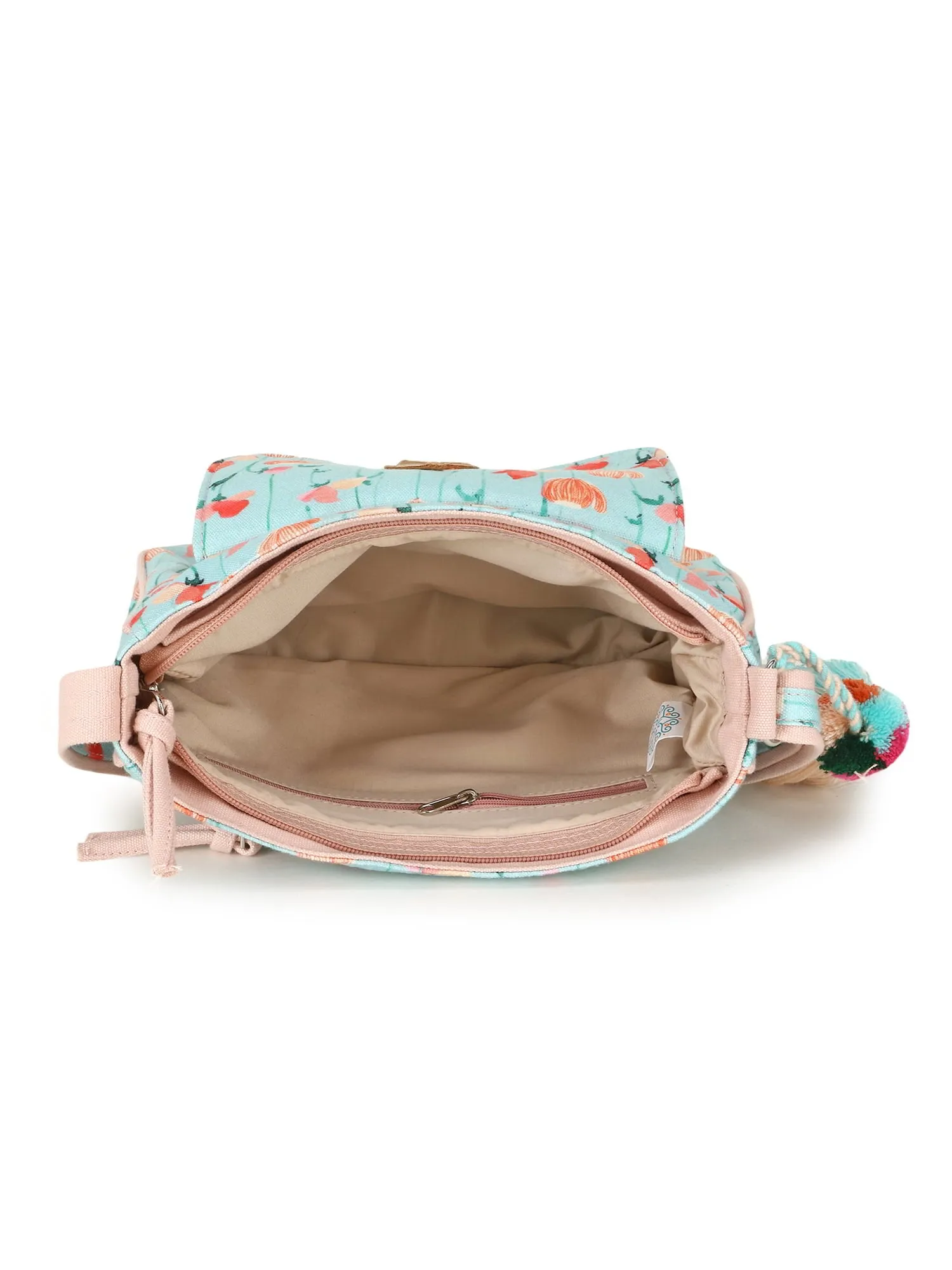 Rangoli Polycotton Floral Digital Print Sling Bag