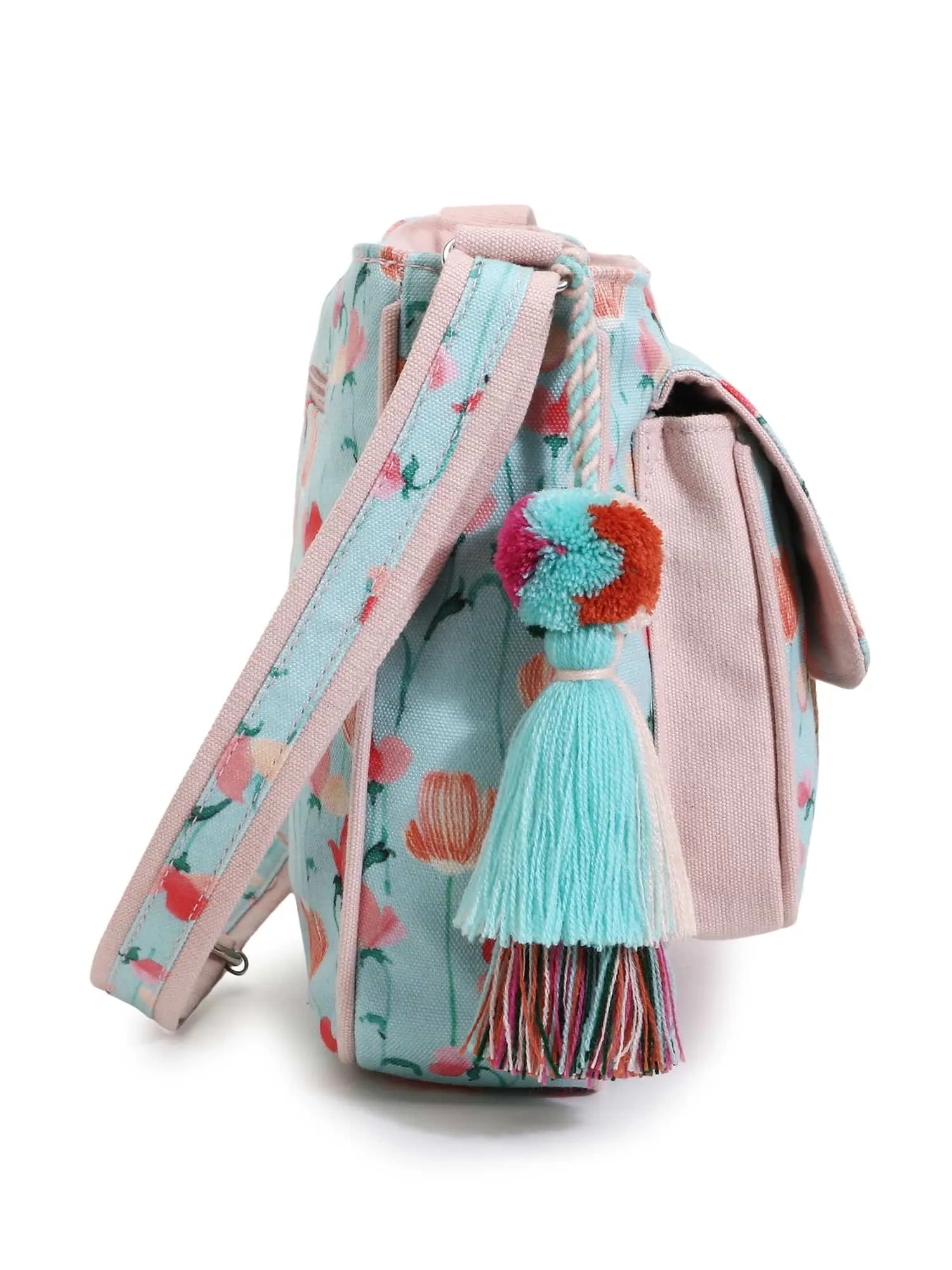 Rangoli Polycotton Floral Digital Print Sling Bag