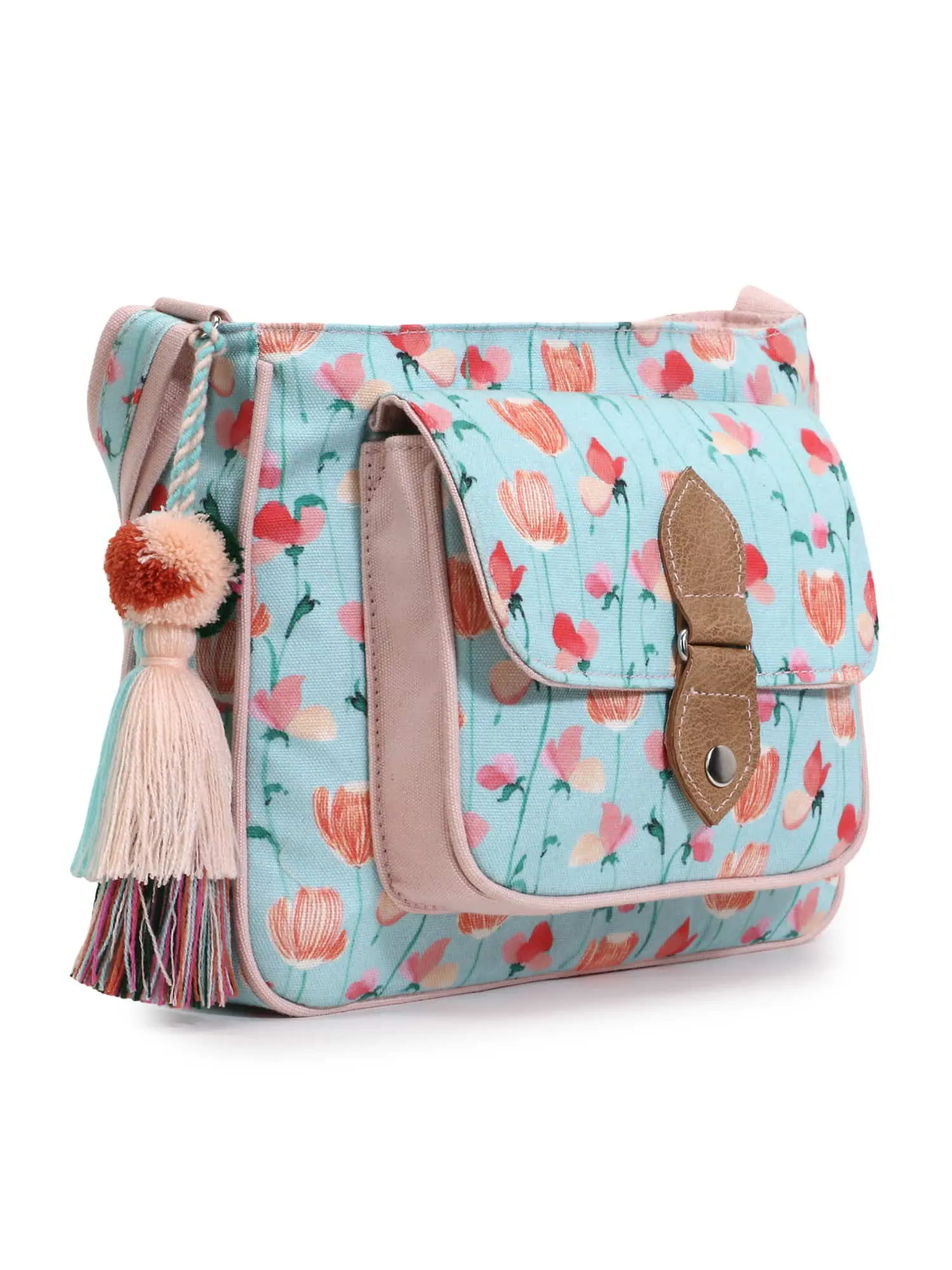 Rangoli Polycotton Floral Digital Print Sling Bag