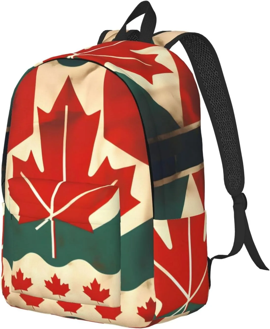 Retro Canada Flag print Duffel Bag, Lightweight Duffel Bag, Casual Backpack, 17.7 x 6.3 x 12.2 inches