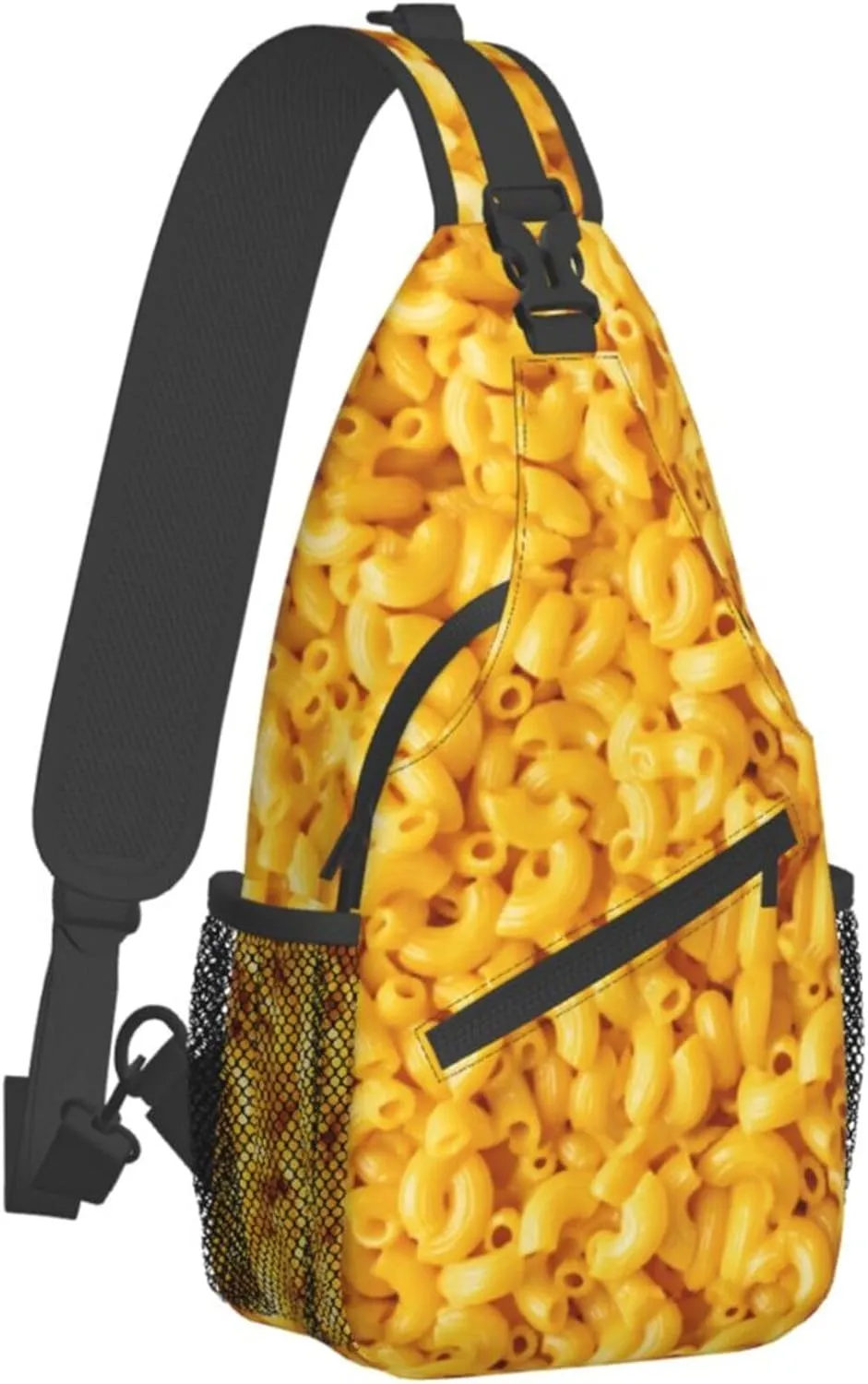RIMENCH Sling Bag Crossbody Sling Backpack Water Resistant Shoulder Bag Outdoor Travel Hiking Daypack For Men Women (Macaroni and Cheese)