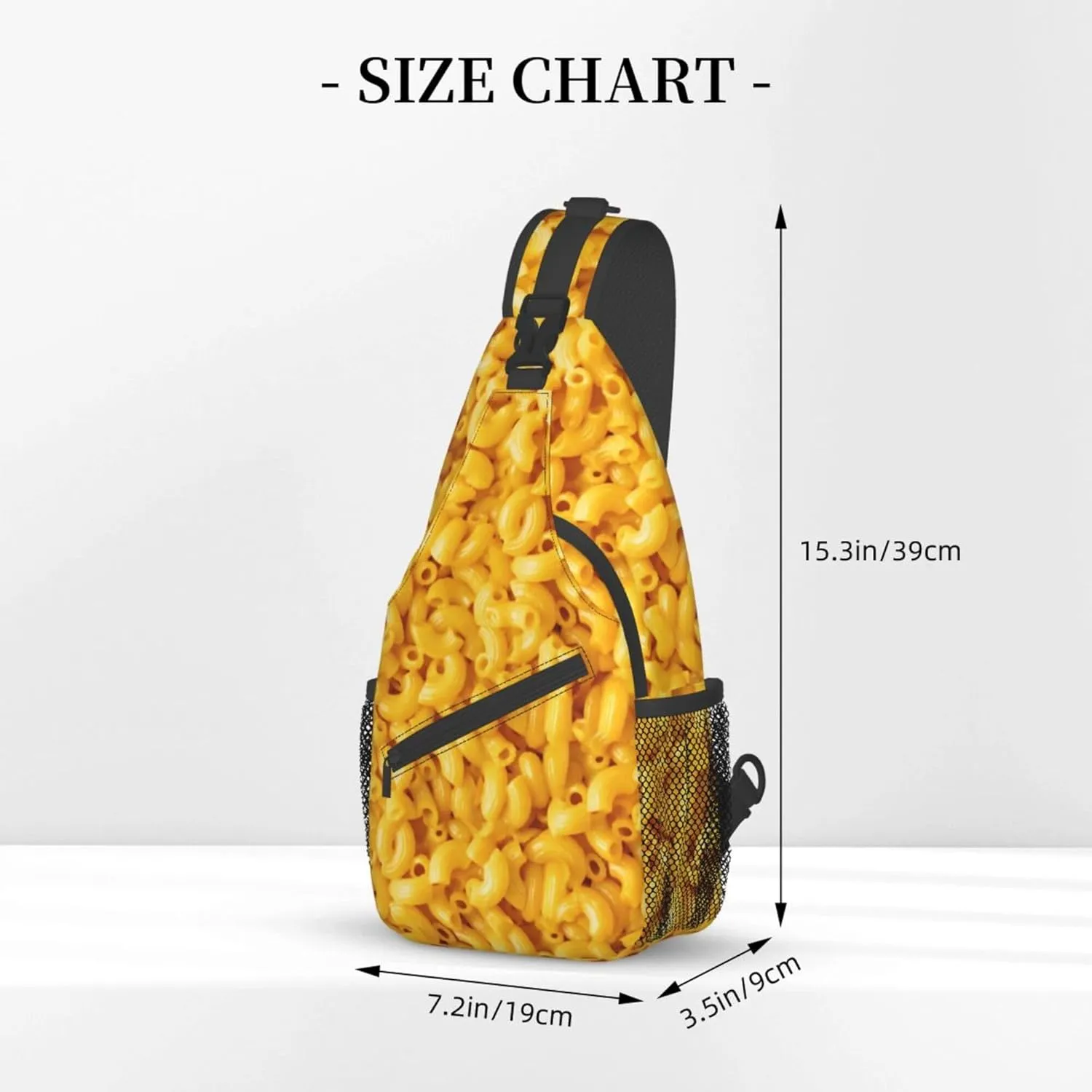RIMENCH Sling Bag Crossbody Sling Backpack Water Resistant Shoulder Bag Outdoor Travel Hiking Daypack For Men Women (Macaroni and Cheese)