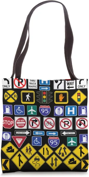 Road Signs Cute Informative Gift Tote Bag