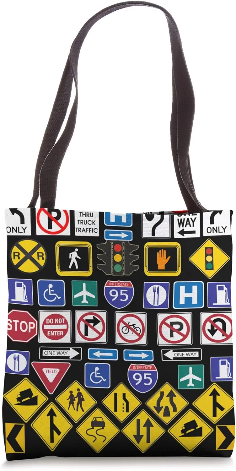 Road Signs Cute Informative Gift Tote Bag