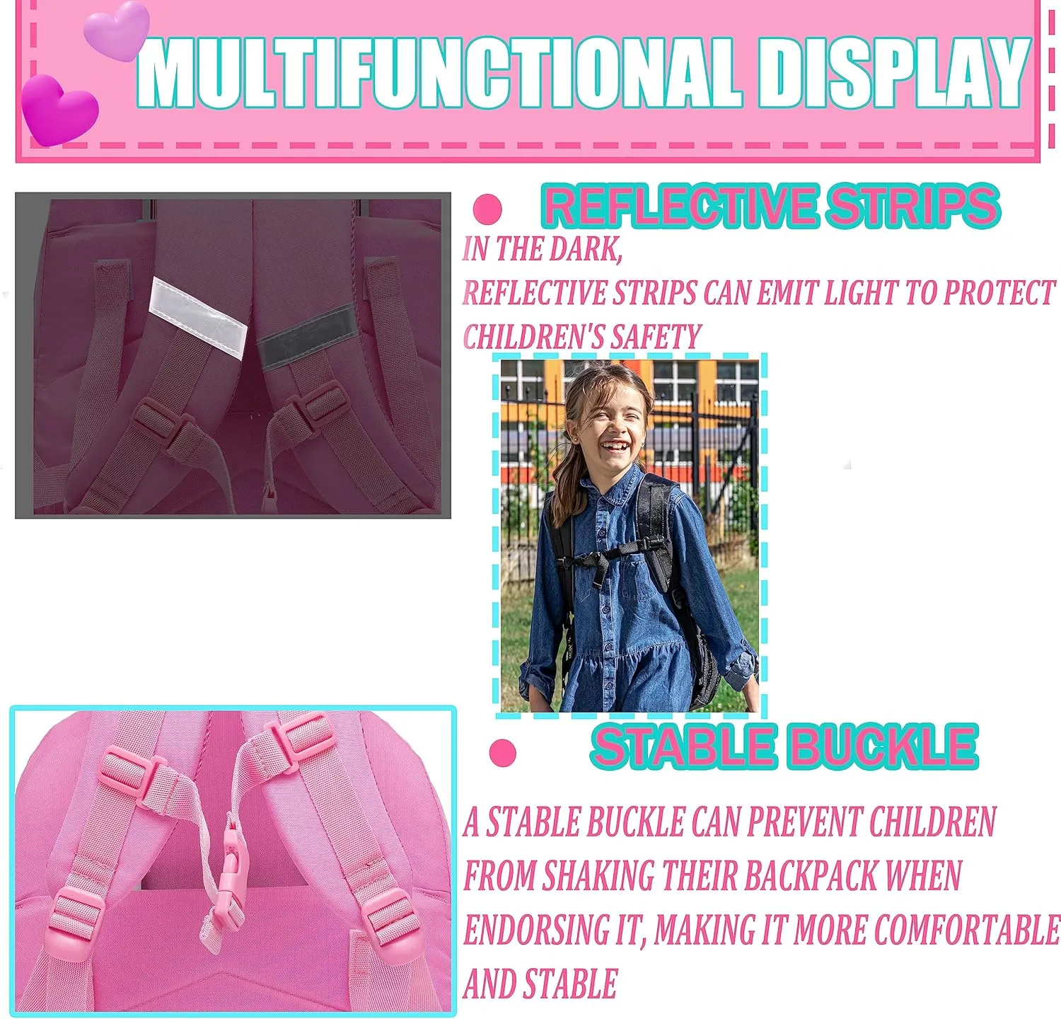 Rolling Backpack for Girls Kids Backpack with Wheels Backpacks for Elementary with Lunch Box Pencil Case Trolley Luggage