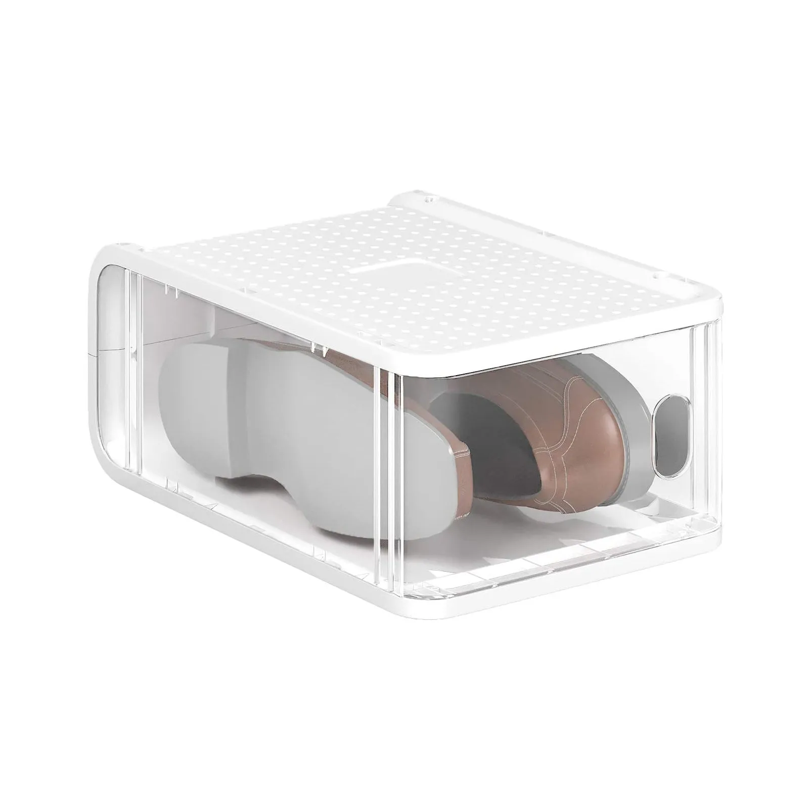 Rootz Shoe Box Set - Plastic Shoe Organizers - Stackable Shoe Containers - Dust & Moisture Protection - Fits Shoes Up to Size 41 - 21.5cm x 32.5cm x 13.5cm
