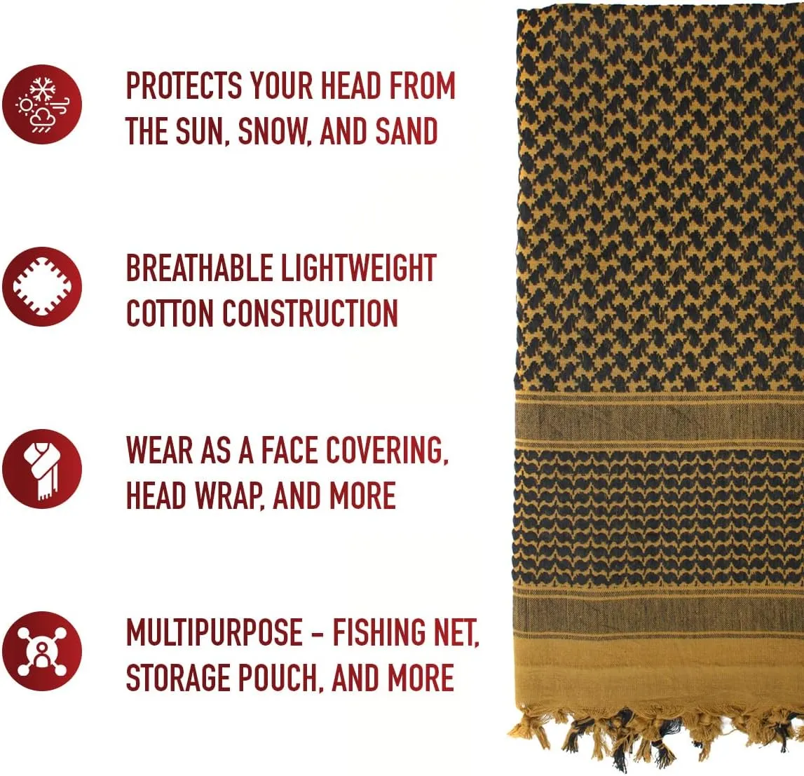 Rothco Shemagh Tactical Desert Keffiyeh Scarf