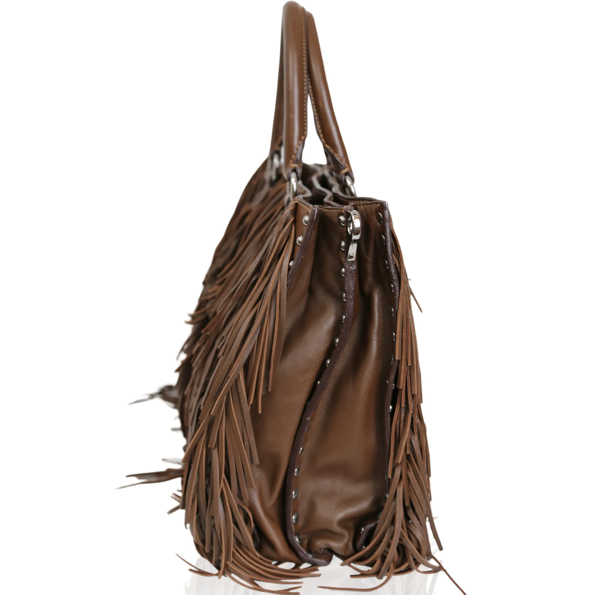 Runway Fringed Nappa Tote Bag