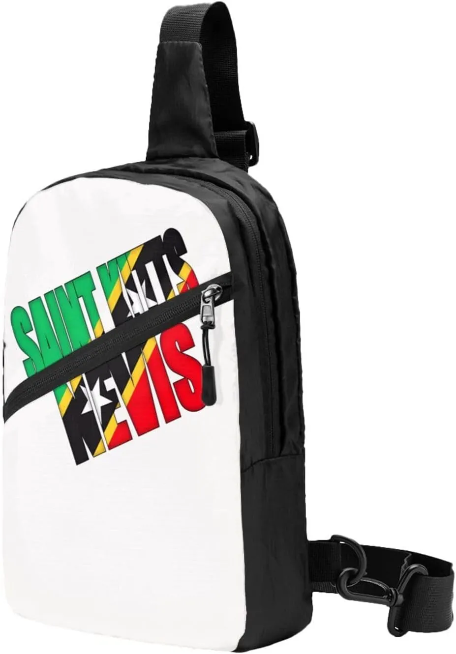 Saint Kitts Nevis Flag Crossbody Bag Portable Sling Bags Foldable Chest Daypack Reusable Sports Shoulder Backpack Diagonally Casual Rucksack Travel Bag