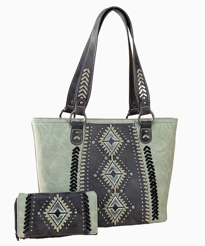 SALE Montana West Aztec Tooled Collection Concealed Carry Tote Set
