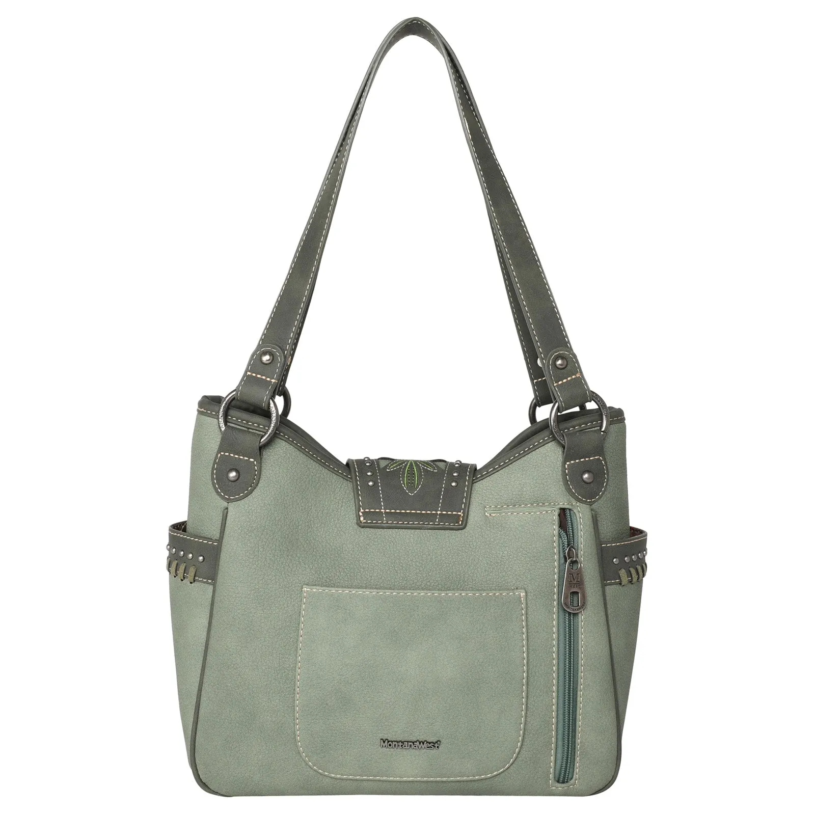 SALE Montana West Floral Embroidered Buckle Collection Concealed Carry Satchel