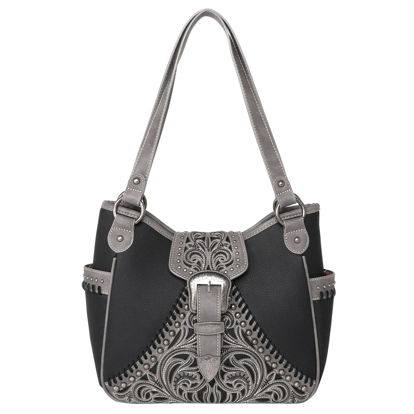 SALE Montana West Floral Embroidered Buckle Collection Concealed Carry Satchel