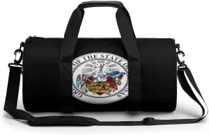 Seal of Arkansas Novelty Large Duffel Bag Lightweight Gym Bag Travel Tote Bags