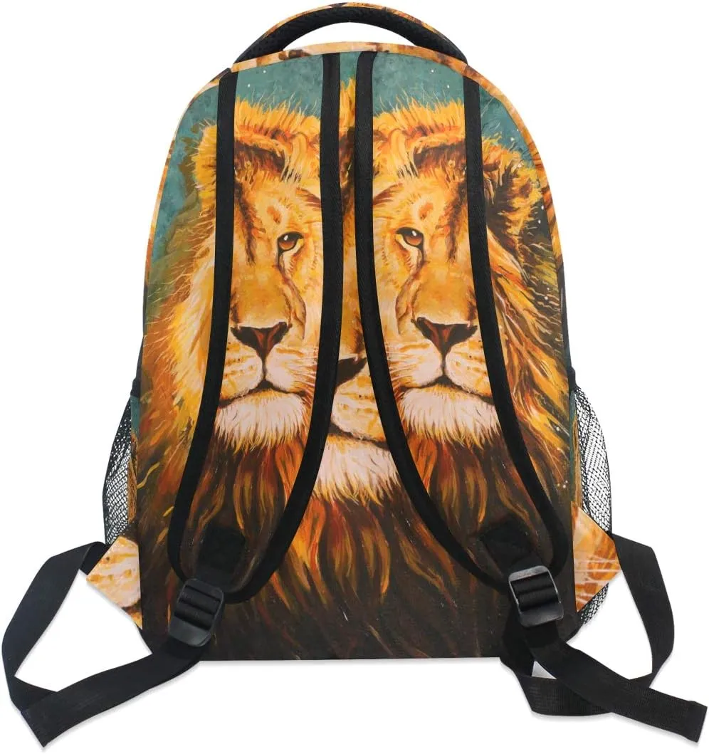 senya School Backpack Lion Of Judah Bookbag for Boys Girls Travel Bag One Size