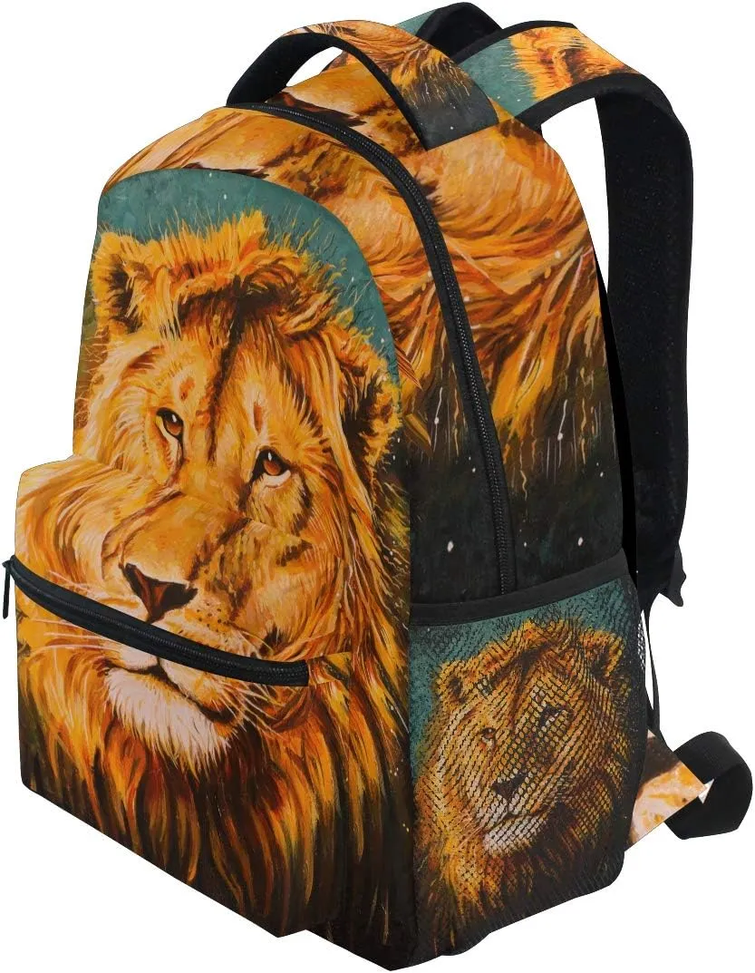 senya School Backpack Lion Of Judah Bookbag for Boys Girls Travel Bag One Size