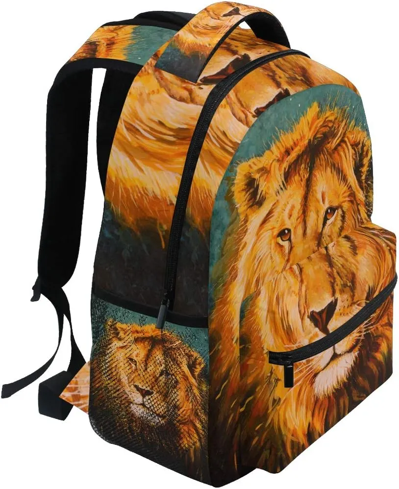 senya School Backpack Lion Of Judah Bookbag for Boys Girls Travel Bag One Size
