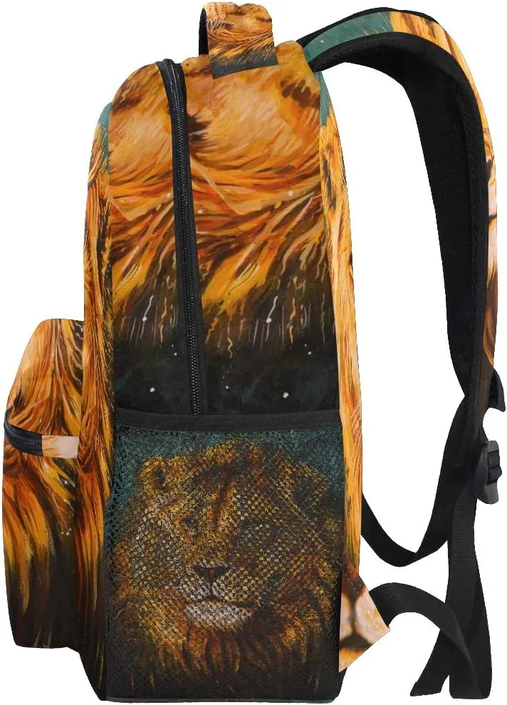 senya School Backpack Lion Of Judah Bookbag for Boys Girls Travel Bag One Size