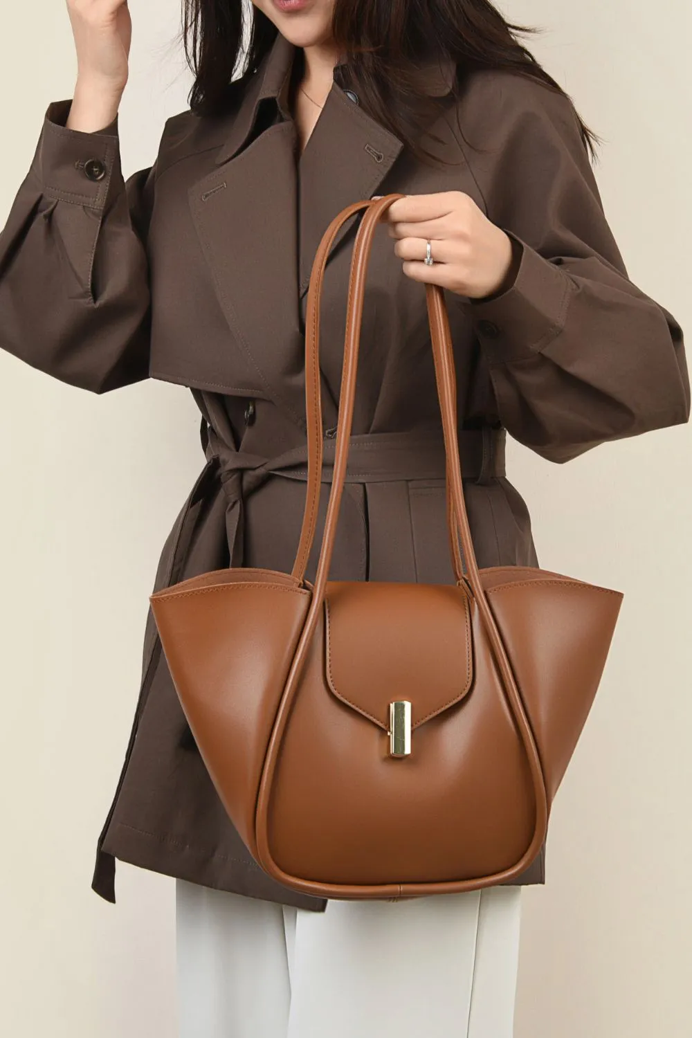 Shoulder Bag with Removable Pouch