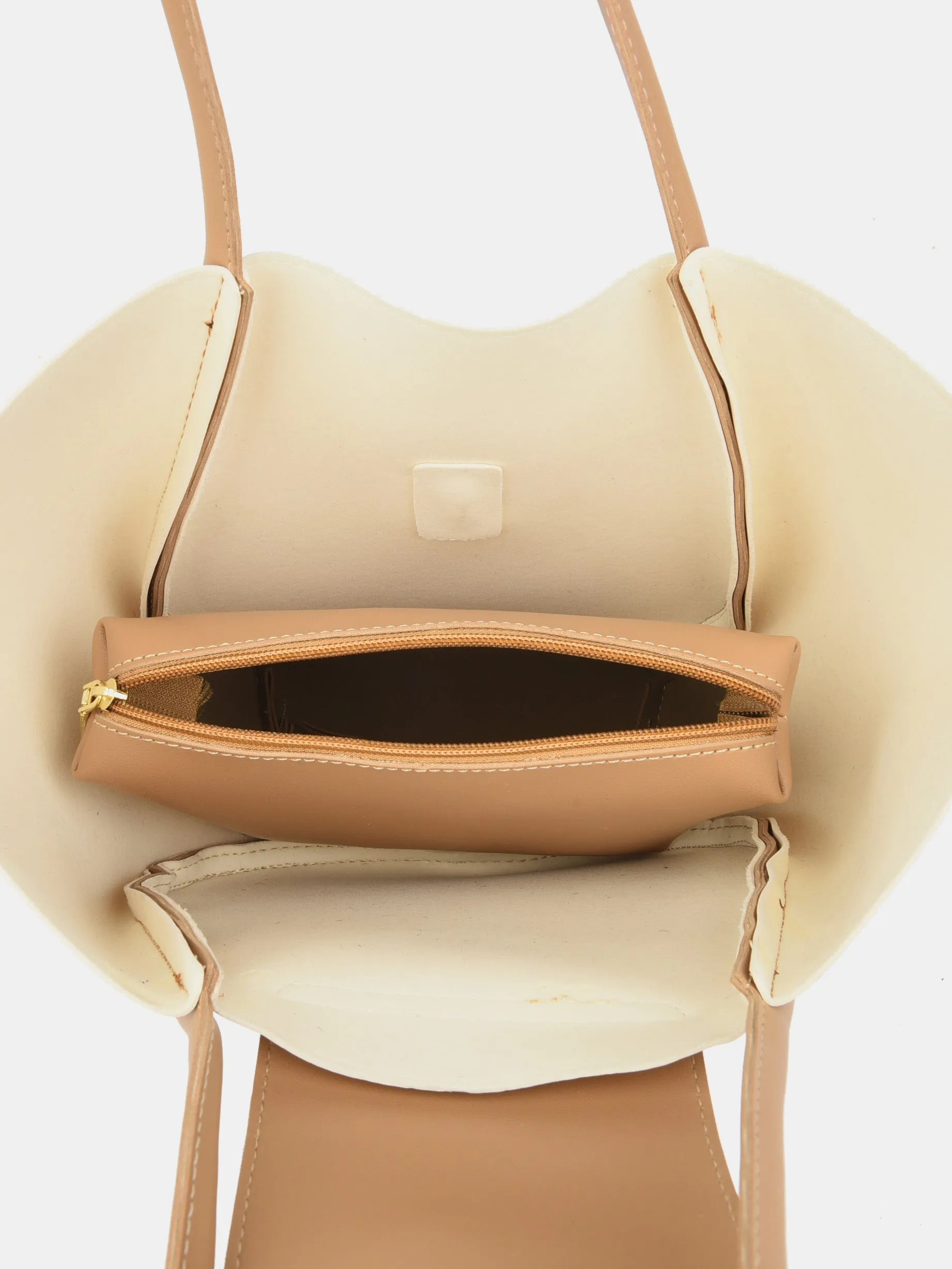 Shoulder Bag with Removable Pouch