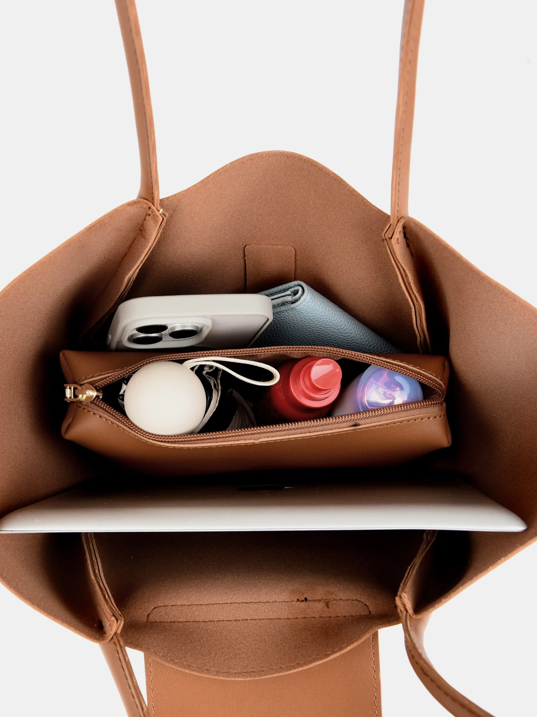 Shoulder Bag with Removable Pouch
