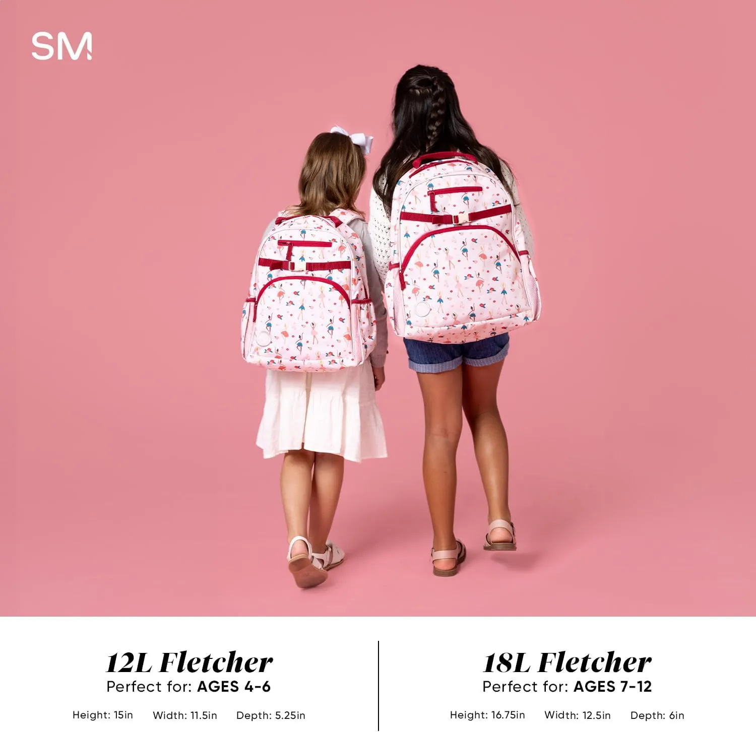 Simple Modern Medium Toddler Backpack for School Girls and Boys | Kindergarten Elementary Kids Backpack | Fletcher Collection | Kids - 15" tall | Rainbow Leopard