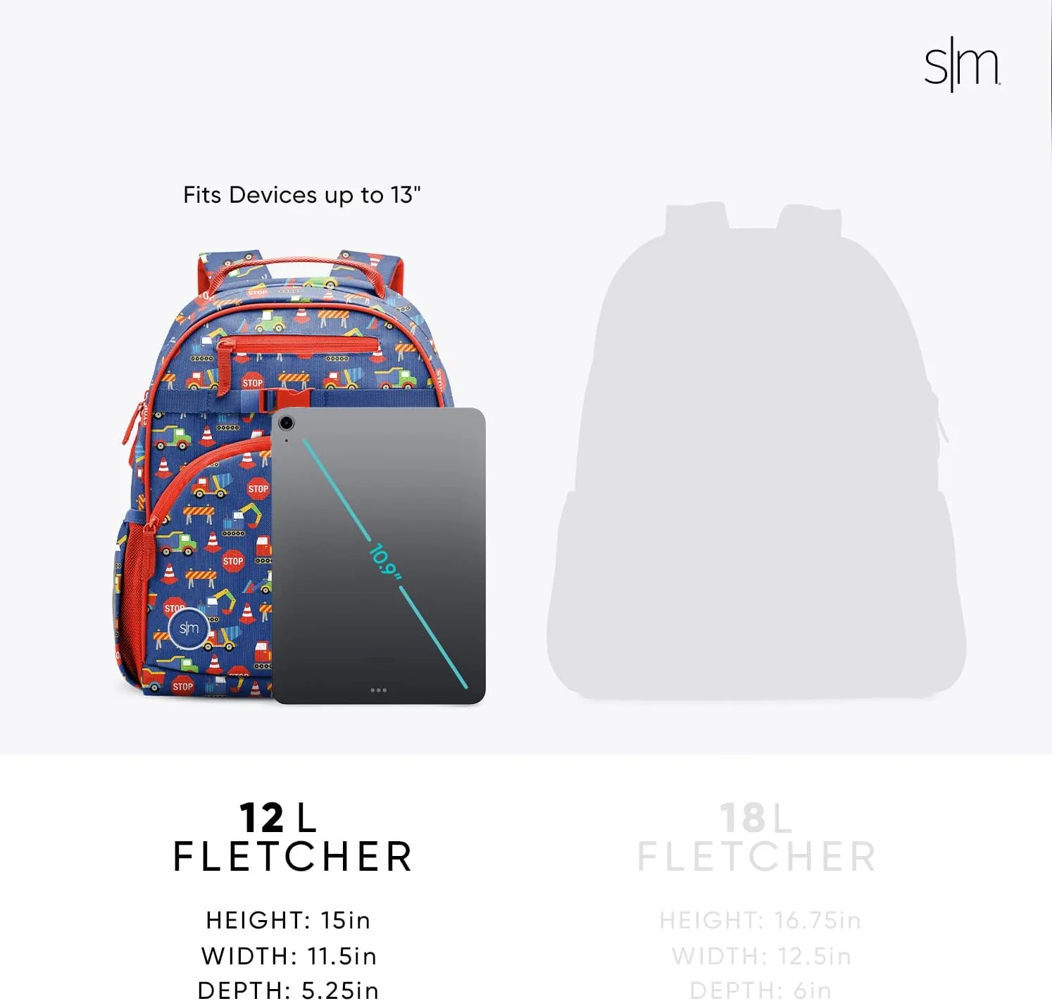 Simple Modern Medium Toddler Backpack for School Girls and Boys | Kindergarten Elementary Kids Backpack | Fletcher Collection | Kids - 15" tall | Rainbow Leopard