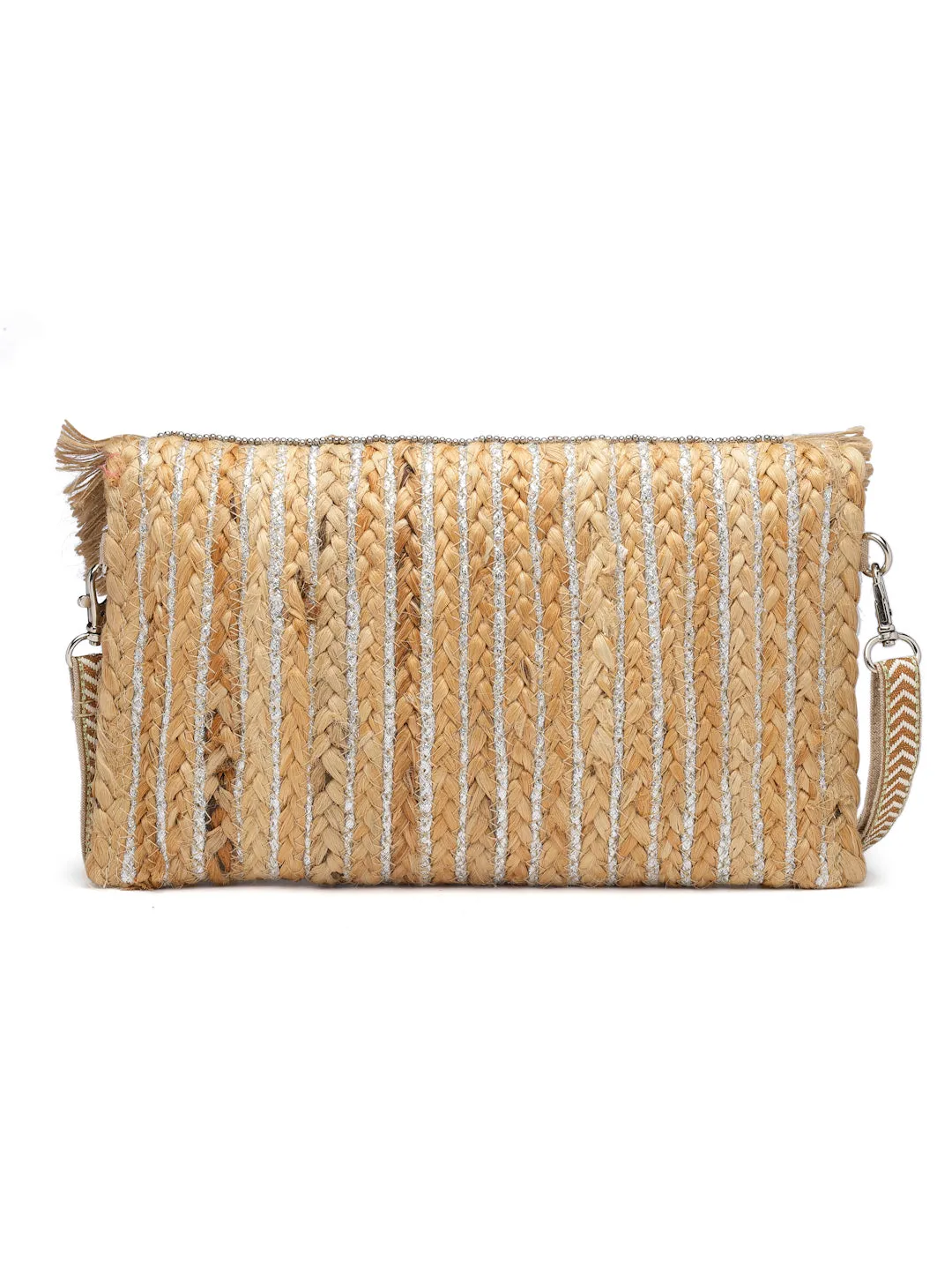 Sisal Embellished Jute Sling Bag