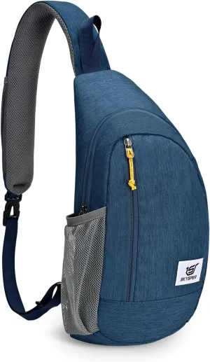 SKYSPER Sling Bag RFID Crossbody Sling Backpack Cross Body Shoulder Travel Bag Hiking Daypack for Women Men(Blue)
