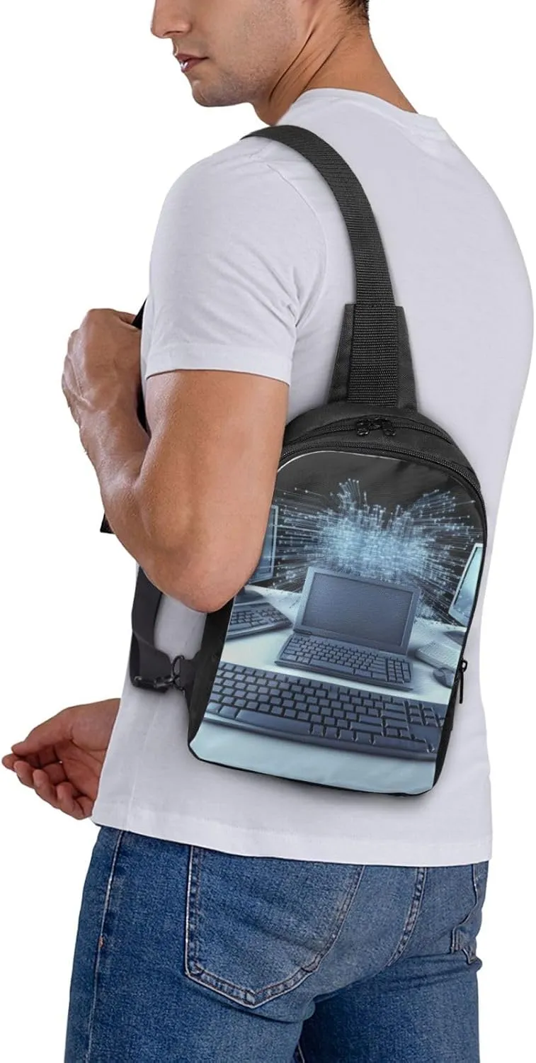 Sling Backpack Crossbody Sling Bag for Men Women Cross Chest Bag Computers and internet Shoulder Bag Travel Hiking Daypack