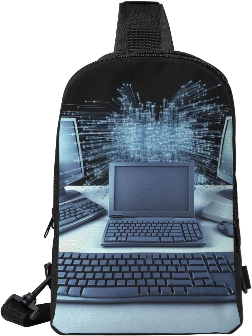 Sling Backpack Crossbody Sling Bag for Men Women Cross Chest Bag Computers and internet Shoulder Bag Travel Hiking Daypack
