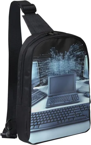Sling Backpack Crossbody Sling Bag for Men Women Cross Chest Bag Computers and internet Shoulder Bag Travel Hiking Daypack