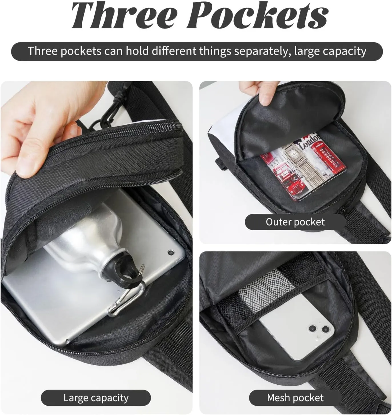 Sling Backpack Crossbody Sling Bag for Men Women Cross Chest Bag Computers and internet Shoulder Bag Travel Hiking Daypack