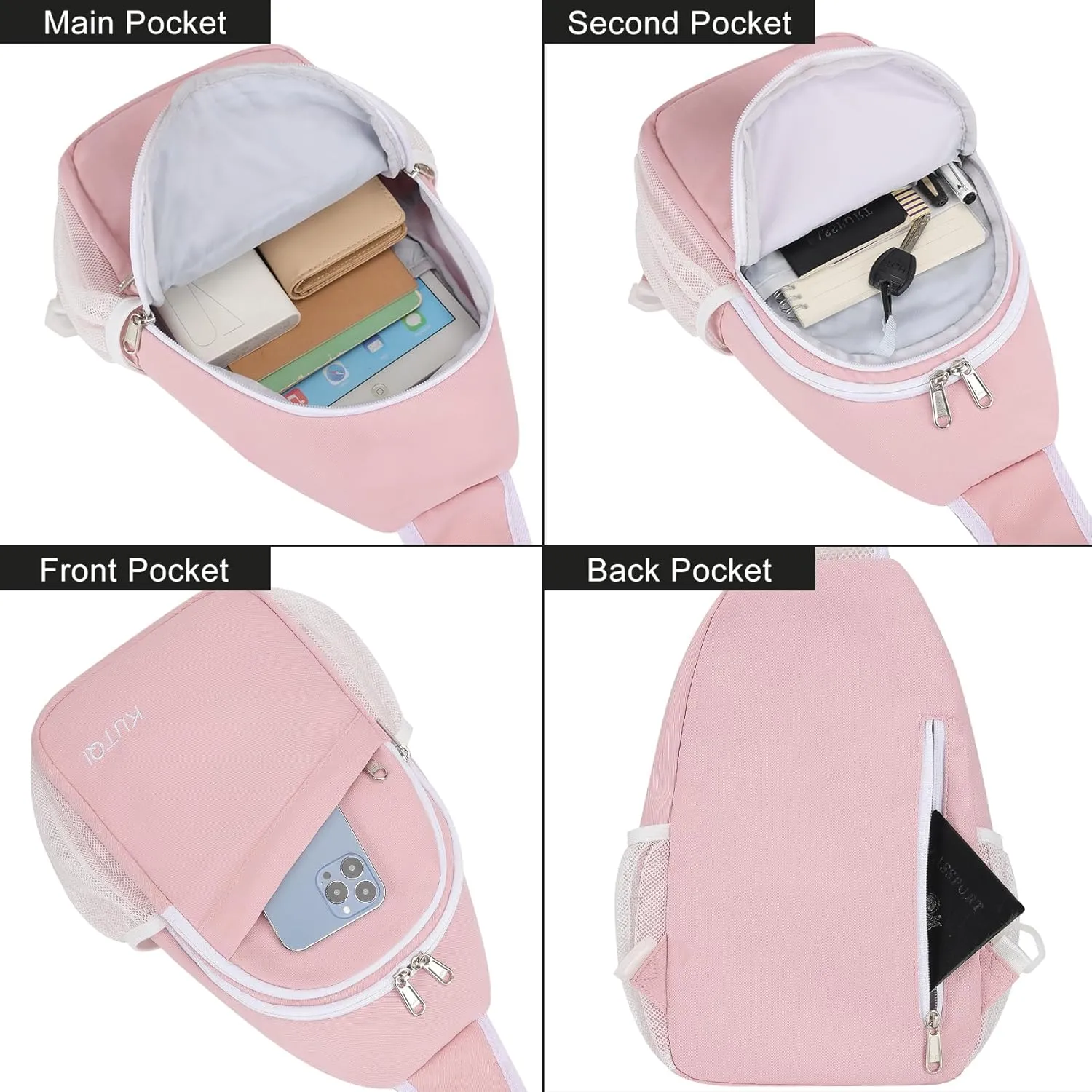 Sling Backpack Crossbody Sling Bag for Women Men Multipurpose Travel Essentials Hiking Chest Bag Daypack