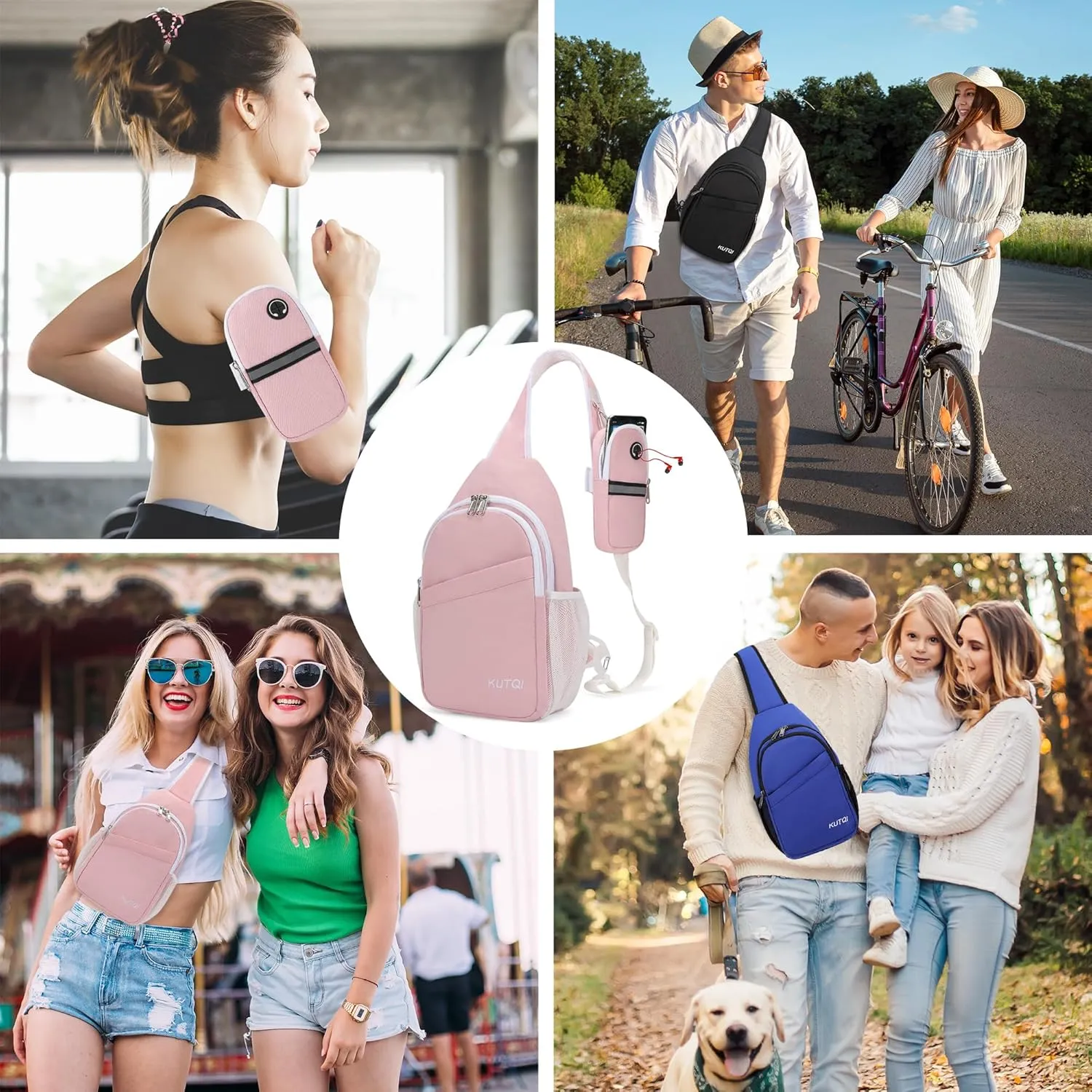 Sling Backpack Crossbody Sling Bag for Women Men Multipurpose Travel Essentials Hiking Chest Bag Daypack