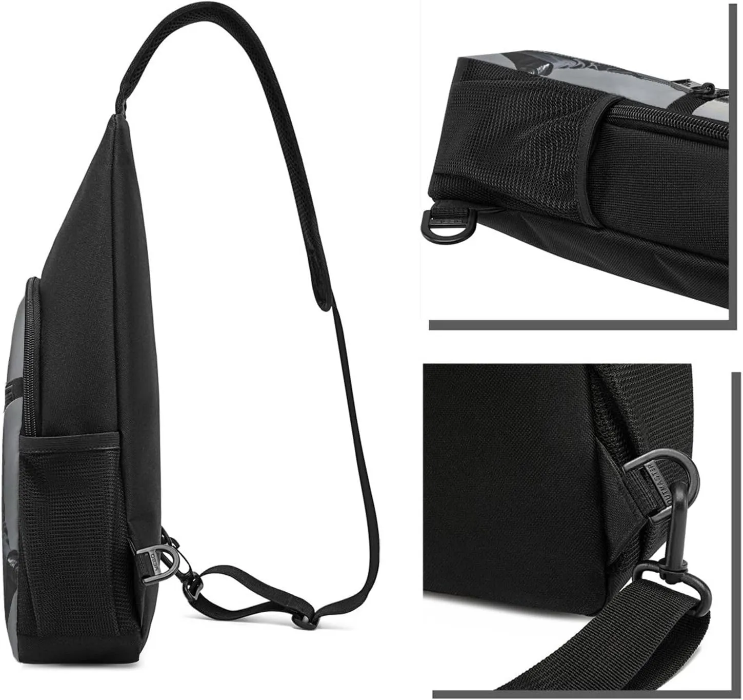 Sling Bag Backpack for Men Women Crossbody Grim-Reaper Chest Bag Crossbody Bag for Travel Sport Running