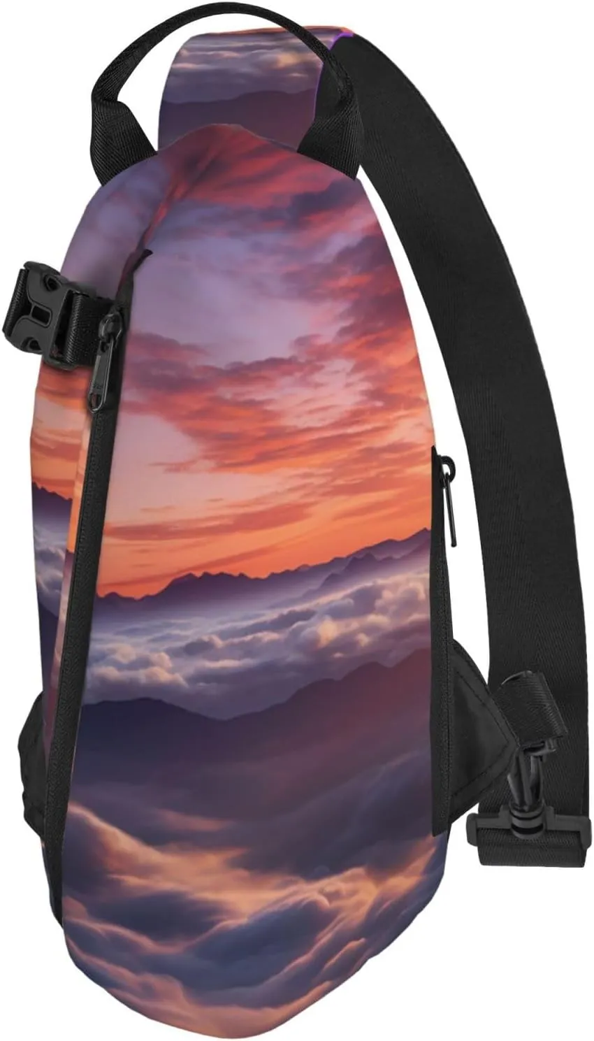 Sling Bag Crossbody Backpack for Men Women Sunrise Clouds Chest Bag Crossbody Bag for Travel Sport Running