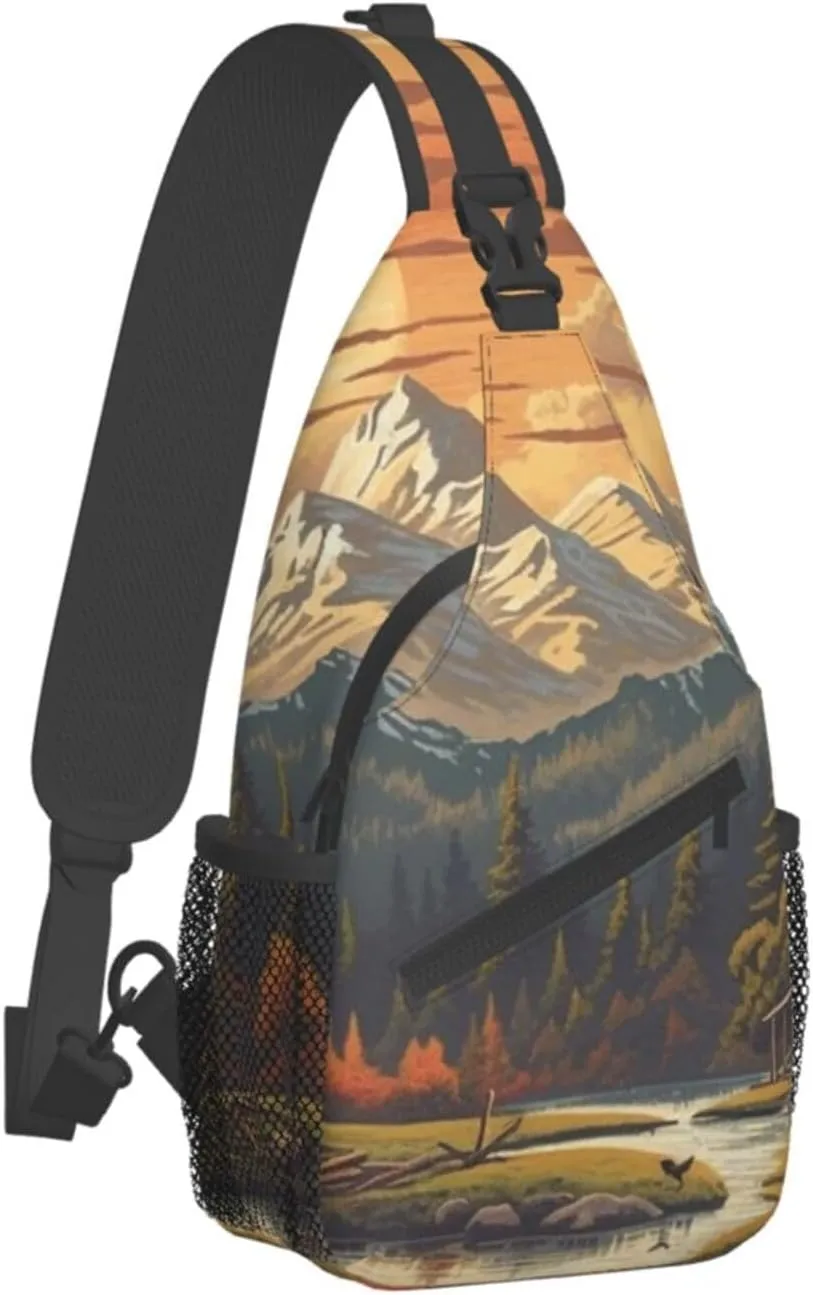 Sling Bag for Women Men Great Outdoors Cross Chest Bag Diagonally Casual Fashion Travel Hiking Daypack