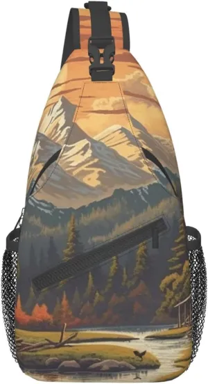 Sling Bag for Women Men Great Outdoors Cross Chest Bag Diagonally Casual Fashion Travel Hiking Daypack