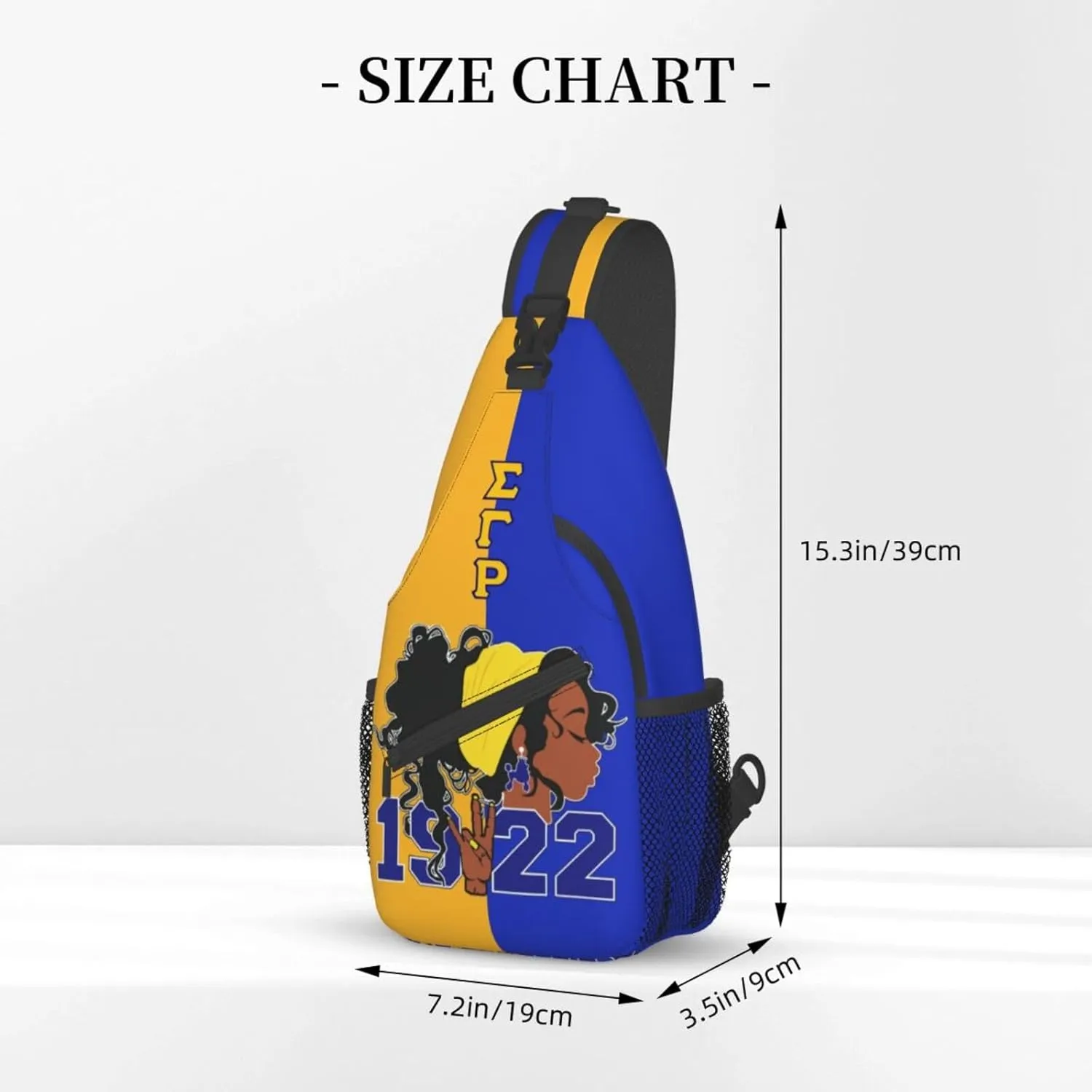 Sling Bag for Women Sorority Gifts Lightweight Crossbody Daypack with Adjustable Chest Bag for Sports Travel, Hiking