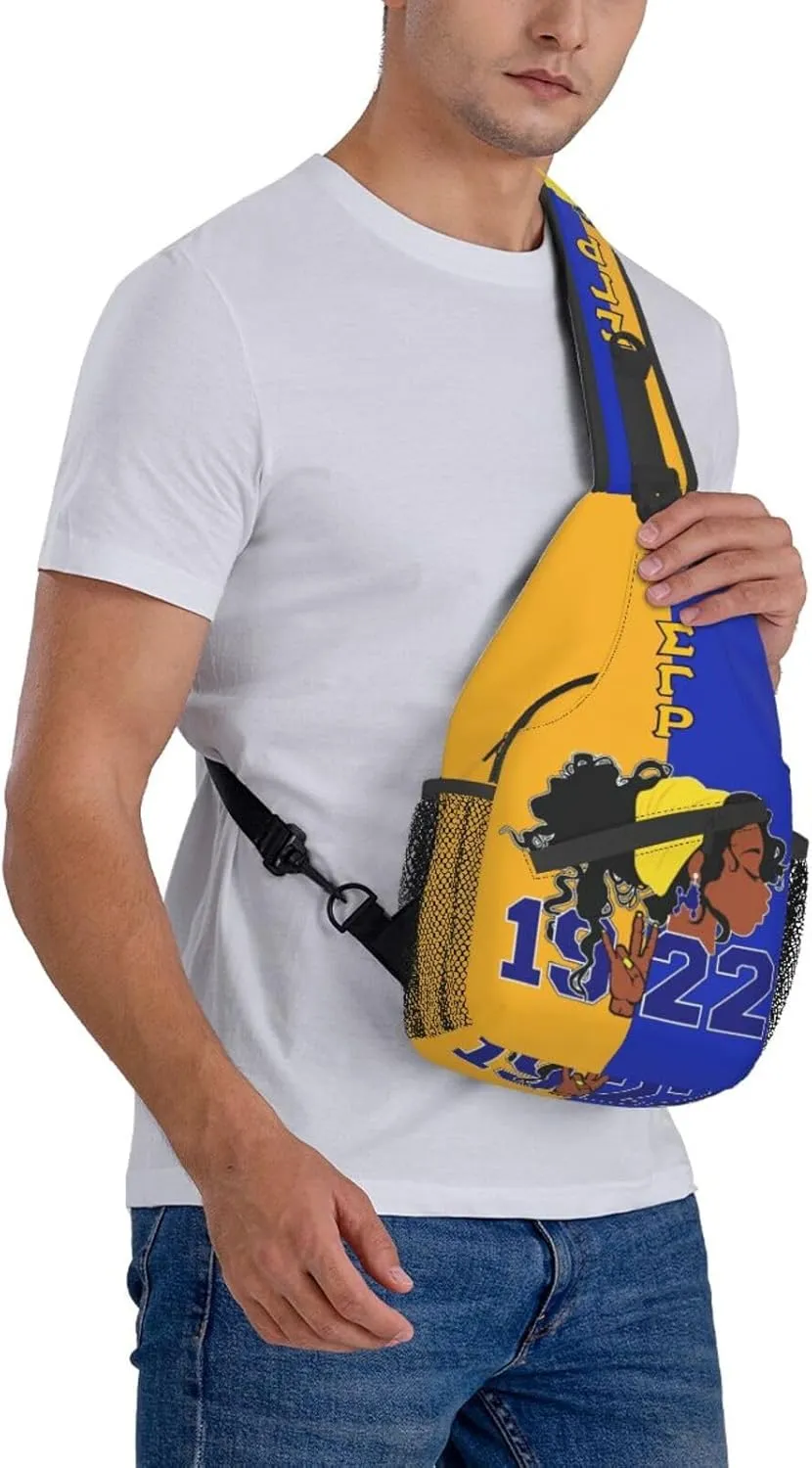 Sling Bag for Women Sorority Gifts Lightweight Crossbody Daypack with Adjustable Chest Bag for Sports Travel, Hiking