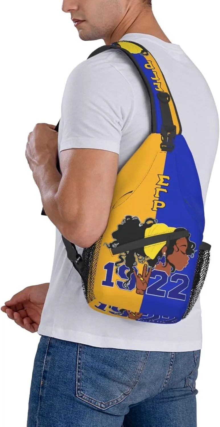 Sling Bag for Women Sorority Gifts Lightweight Crossbody Daypack with Adjustable Chest Bag for Sports Travel, Hiking