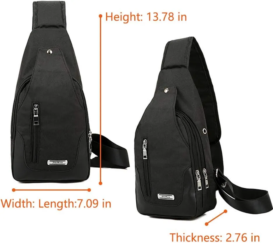Sling Bag Sling Backpack Crossbody Chest Shoulder Bag Small Causal Daypack for Women Men Hiking