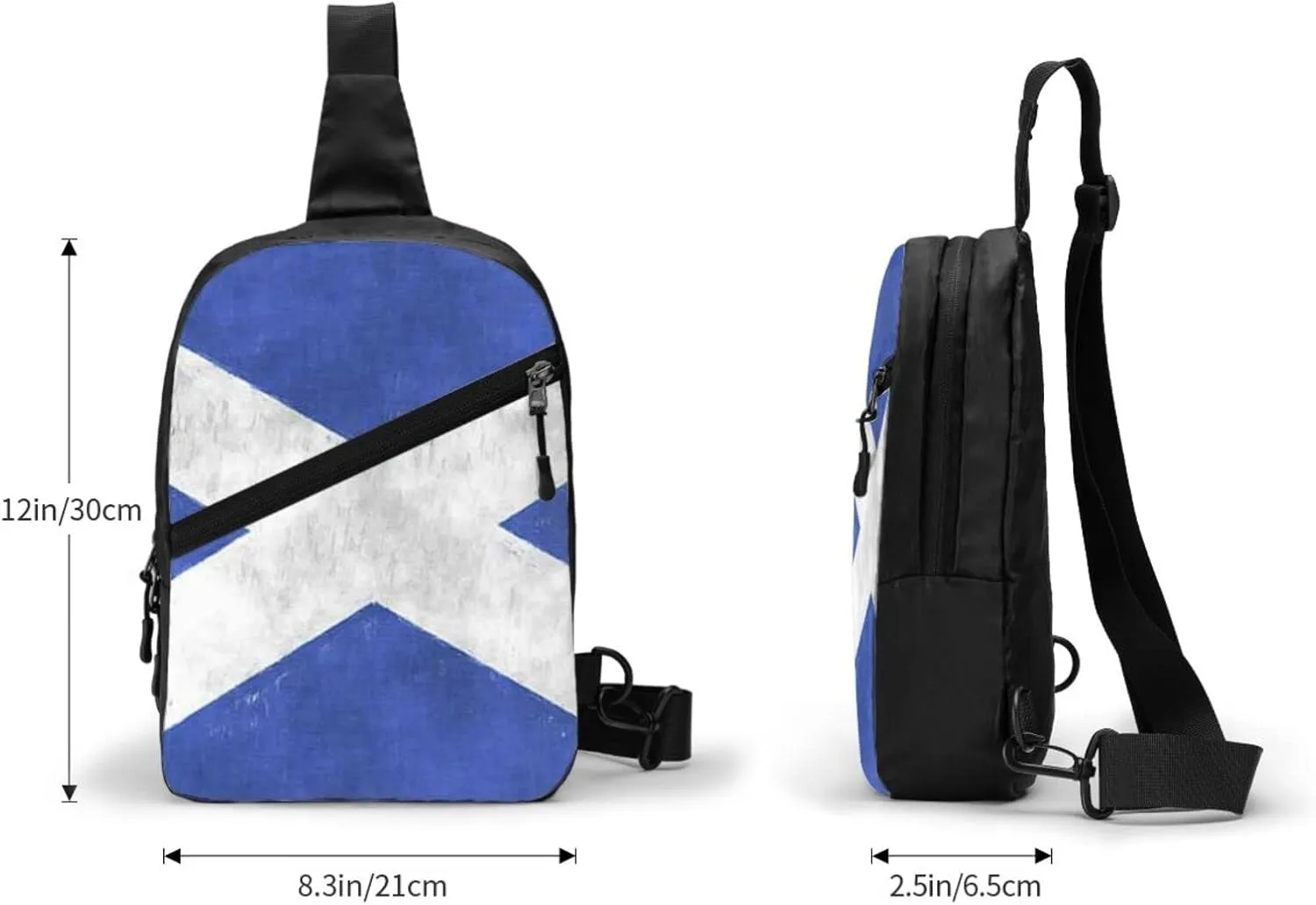 Small Crossbody Sling Backpack Anti Theft Backpack For Traveling Chest Scottish Shoulder Bag For Men Women