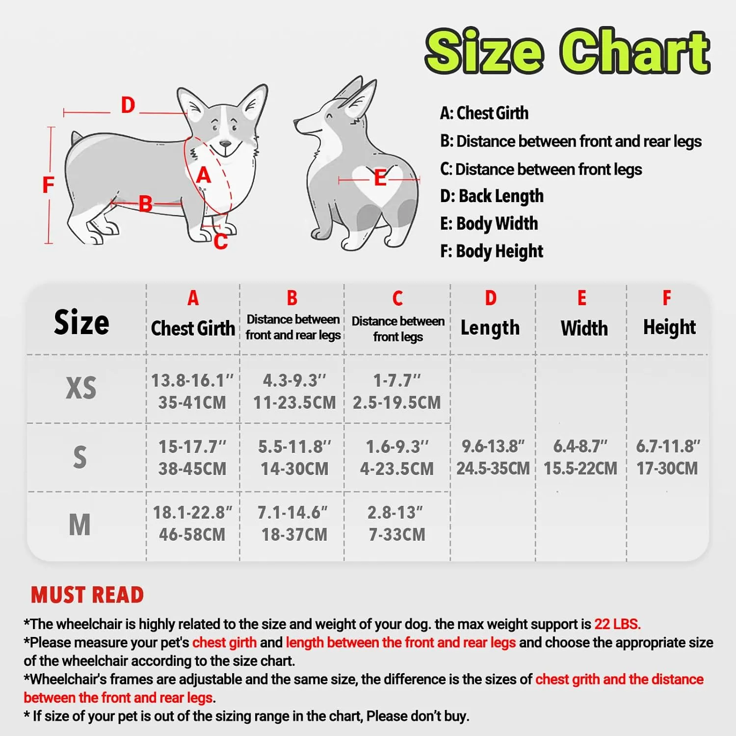 Small Dog Wheelchair for Back Legs, for Small Breed Dog - Includes High-Visibility Vest, Leash & Sling Lift, for Arthritis, Paralyzed, Injured, or Disabled Dogs