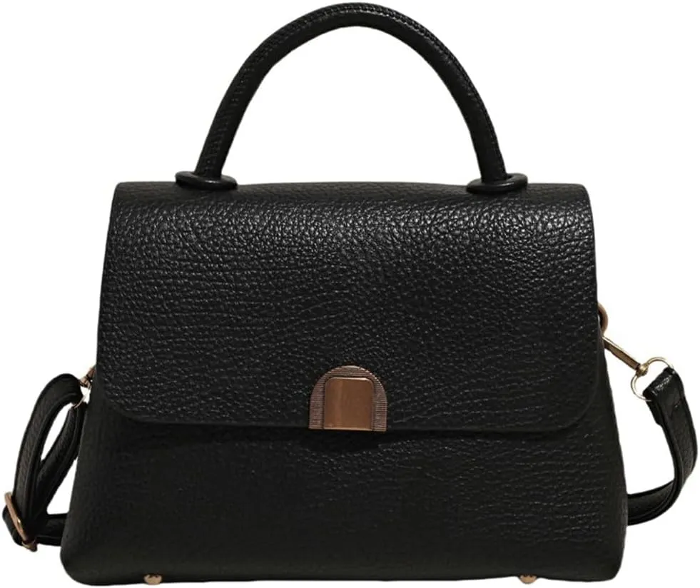 Solid Color Soft PU Leather Small Square Bags Trendy Light Handbag Commuter Travel Cross Body Bag for Women 2025