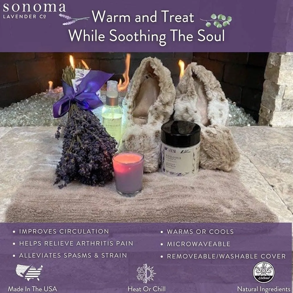 Sonoma Lavender Spa Footies, Microwavable Heated Slippers, Luxury Herbal Footies, Herbal Aromatherapy Foot Warmer