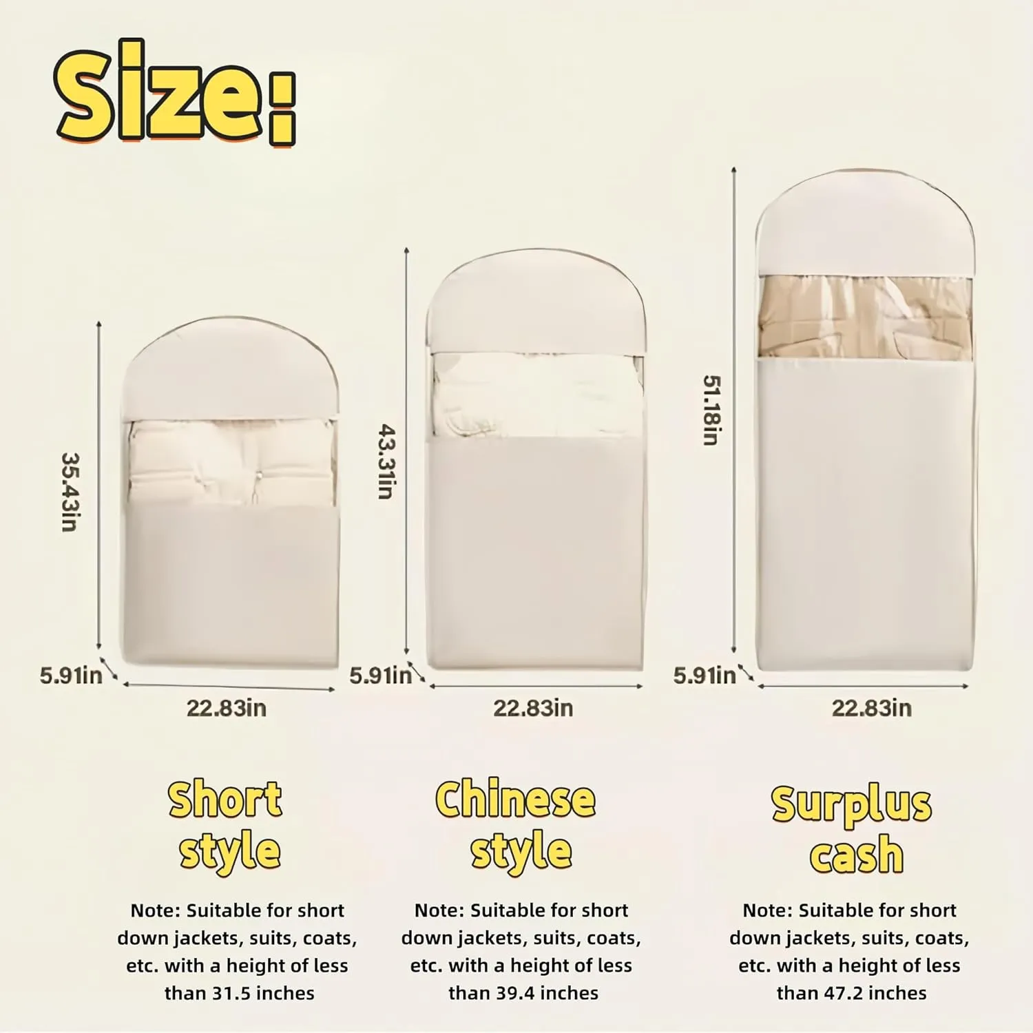 Space Saving Hanging Garment Bag with Self Compression Zipper,Space Saver Closet Organizers，Prevents creases in Clothing, dust Cover Travel Bag with Duvet Hanger(Pink(3PCS))